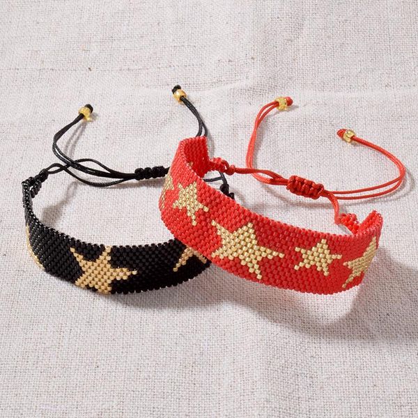 Braccialetti con ciondoli Rttooas Star Miyuki per le donne Gioielli di design alla moda Tessuto fatto a mano per amico messicano Bracciale regalo Boemia all'ingrosso