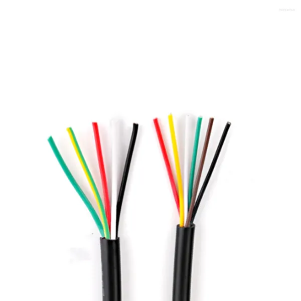 Beleuchtungszubehör, 18 AWG, 0,75 mm², 2/3/4/5/6/7/8/10/12/14/16/ Kerne, Stifte, Kupferdraht, Leiter, elektrisches RVV-Kabel, schwarz