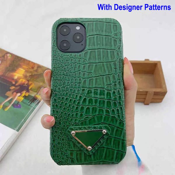 Luxus -Marken -Designer -Telefonhüllen für iPhone 15 Pro Max IP14PLUS 15Pro 13Promax 12 11 Promax XR XSMAX 6 7 8 Schockfeste Handy Cover Fashion Crocodile Lederhülle