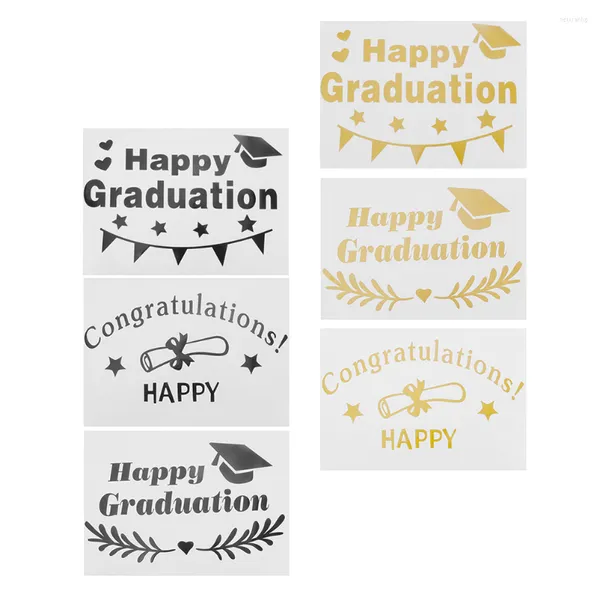 Decorazione per feste 6 pezzi adesivi moda decorativi palloncini fai da te lettera trasparente per