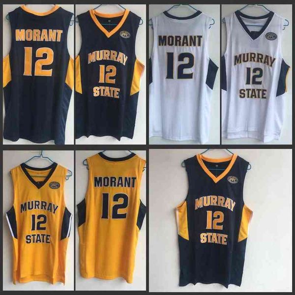 College Basketball Wears College Men's Murray State Racers # 12 Ja Morant 2018-19 College Basketball Game Jersey