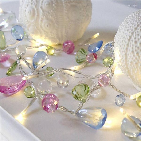 Dizeler Moda Kristal Pil Çalışan 1,5 M 10LEDS LED String Lights Noel Tatili Düğün Düğün Dışı Açık Dekor Peri Işık