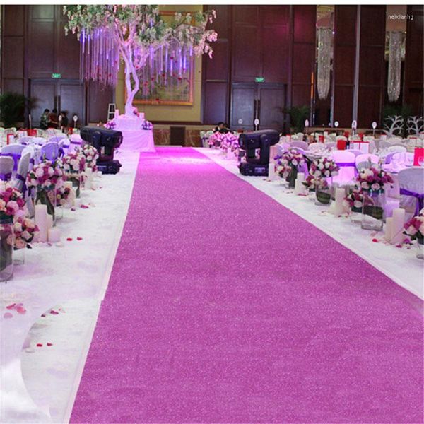 Tappeti 10 metri Even Sparkle Tappeto Glitter Corridoio Corridoio Stage Party Matrimonio Banchetto Oro Argento Rosa Viola Fucsia