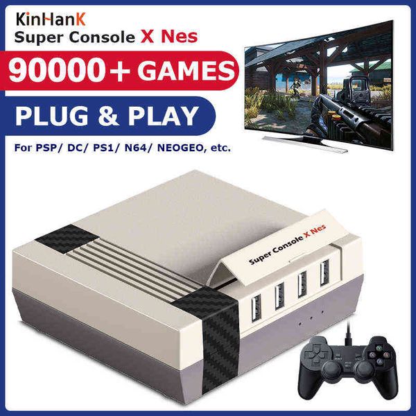 Controller di gioco Joystick Mini console di gioco retrò Super Console X Cube 90000 giochi integrati Lettore di videogiochi portatile 50 emulatore T220916