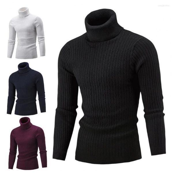 Мужские рубашки с твердым цветом вязаный свитер с длинным рукавом.