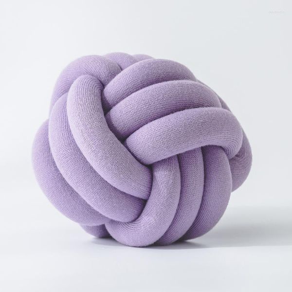 Travesseiro /decorativo desenho animado de desenho redondado de um nó redondado de bola malhada malha