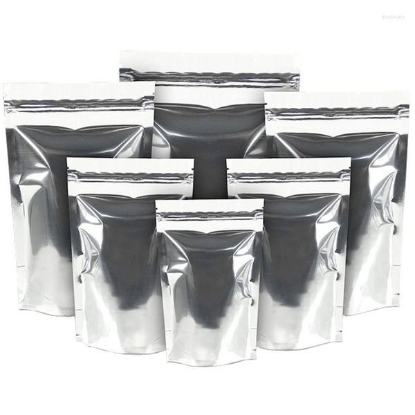 Sacchetti di immagazzinaggio 100 Pz/lotto Stand Up Mylar Foil Bag Self Seal Tear Notch Doypack Chicco di Caffè Macinato Snack Sacchetti di Imballaggio