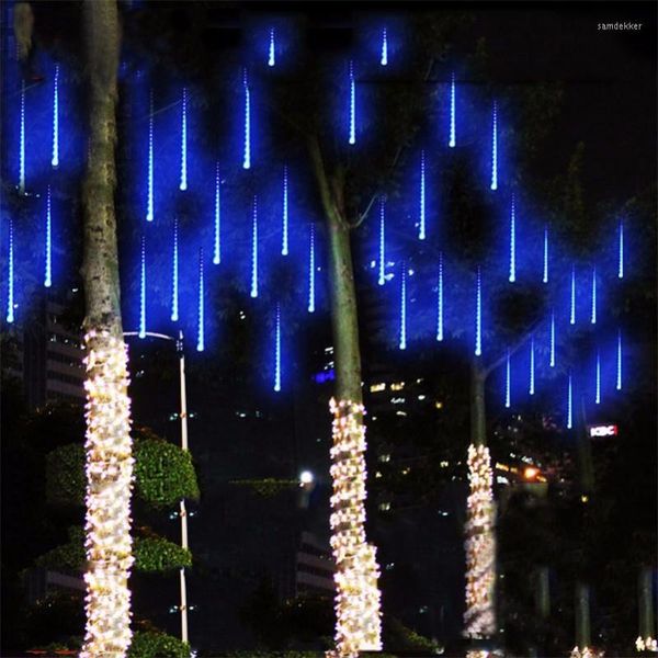 Cordes Multicolore 30CM Meteor Shower Tubes De Pluie 8pcs / set AC100-240V LED Lumières De Noël Fête De Mariage Jardin Xmas String Light