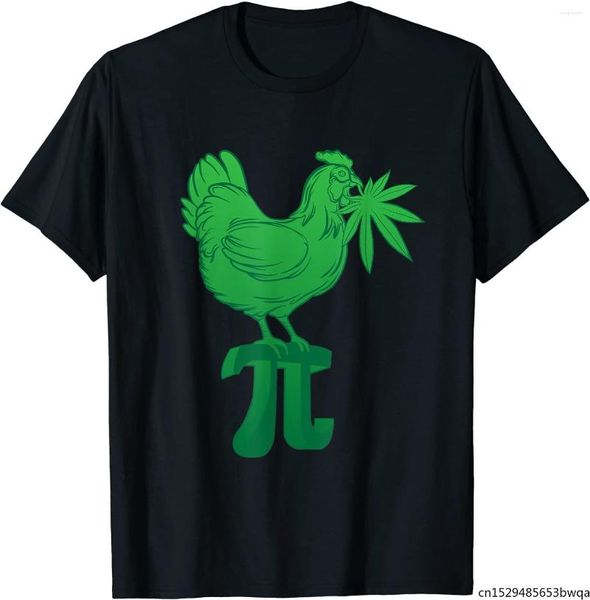 Camisetas masculinas Torta de frango PI PI DIA Números matemáticos de matemática 3,14 T-shirt UNISSISEX Tee