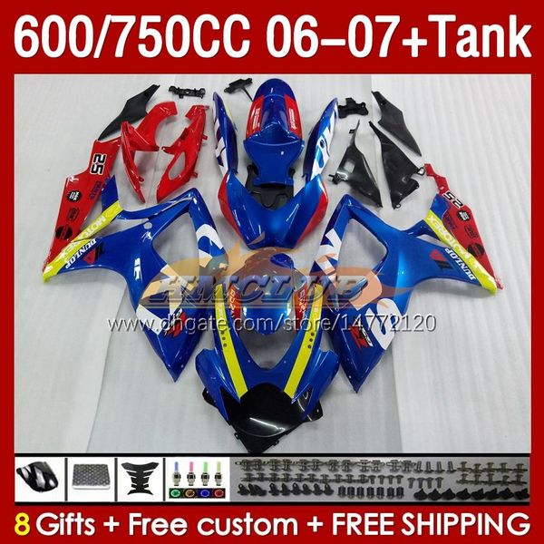 OEM CARINGS TANK для Suzuki GSX-R600 GSXR750 GSXR600 K6 GSXR-750 06 07 154NO.94 GSXR 600 750 CC 600CC 750CC 2006 2007 GSXR-600 06-07