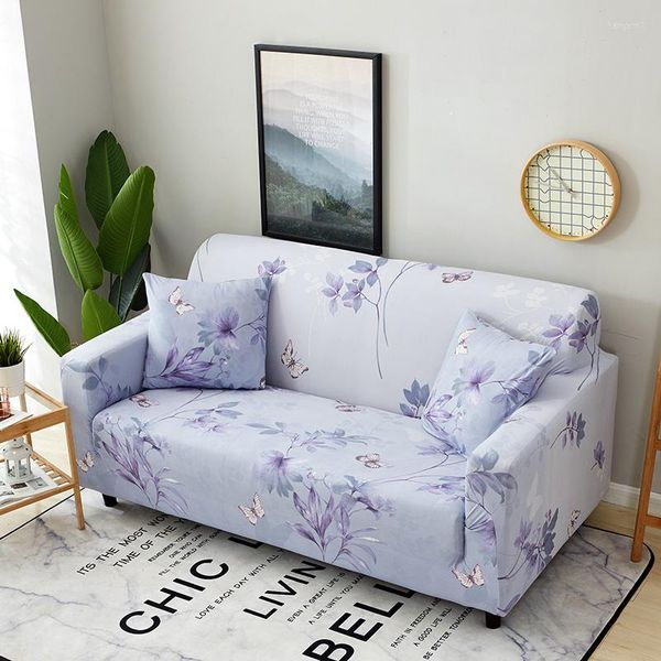 Sandalye, evrensel Avrupa tarzı yeşil baskı kanepe kapağı slipcover streç elastik spandeks/polyester loveseat ev dekorasyonunu kapsar