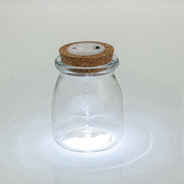 Neueste Rauchen Dickes Glas LED-Lampe Trockenkräuter Tabak Stash Case Korkdichtung Pillenspeicher Tank Tragbare Gewürzmühle Mühle Zigarettenspitze Flaschengläser DHL