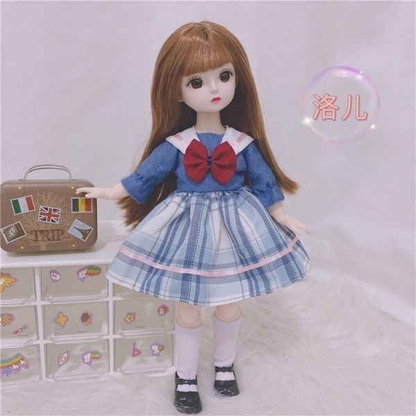 16 BJD Doll com roupas 30 cm Fat Baby College Style JK Dress Up Girl Toy Toys 220816