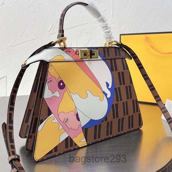 Luxury Graffiti Handbag Tote Bag Crossbody Handbags Purse Two Compartments Zipper Pocket Fashion f Letter Detachable Shoulder Straps Quality Bags