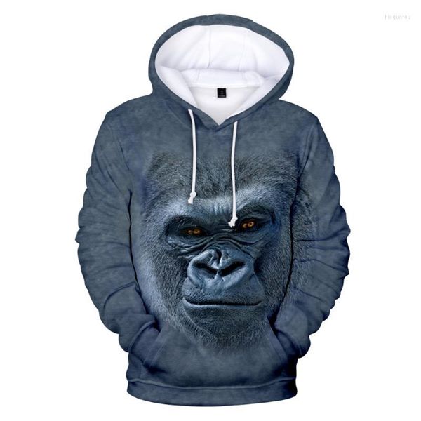 Moletom moletons masculinos masculinos de elefante elefante tigre orangotango 3d Casual Mulher Animal Sweatshirt