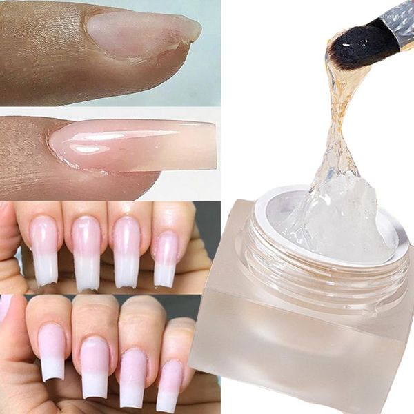 Nagelgel 1PC Repair Extend Fiber 5ml Risskleber Schnelle UV-Verlängerungslacke Klare polnische Maniküre-Werkzeuge