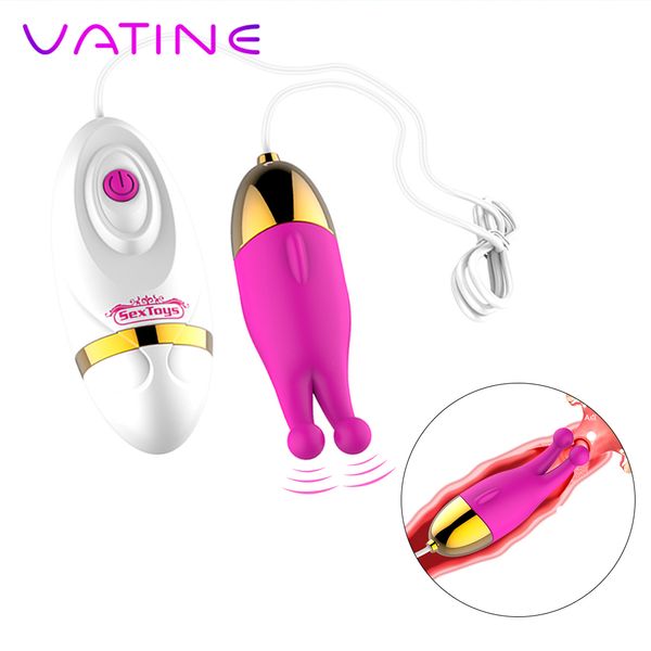 Itens de beleza Vatine 12 velocidades G Dildo vibrador Fantasia pulando ovo de ovo feminino clitina massageador sexy brinquedos para mulheres