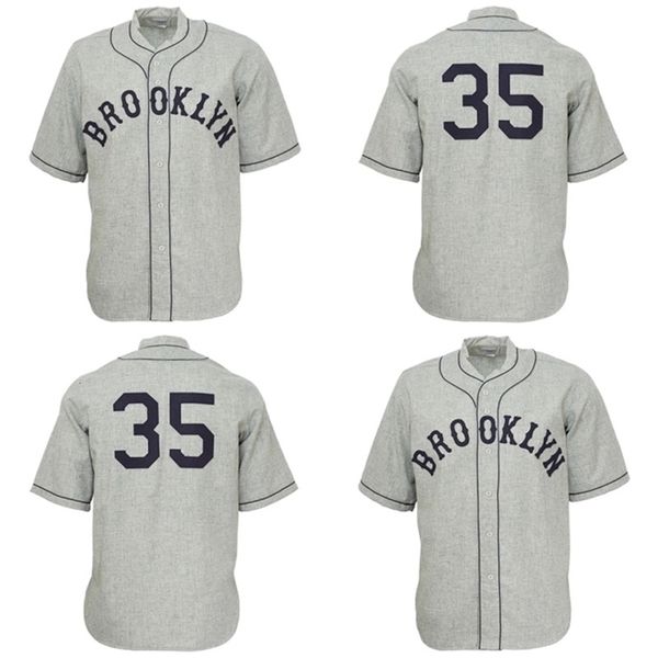 Glamitness Brooklyn Eagles 1935 Road Men Maglie da baseball da donna Domenone Doppio cucito