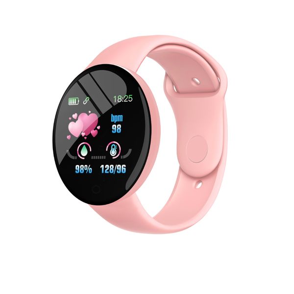 D18 Macaron Akıllı Saatler Akıllı Bileklik 1.44 inç DIY Fotoğraf Bluetooth Müzik Kontrolü Fitness Tracker Mesaj Push Erkek Kadınlar Smartwatch D18s