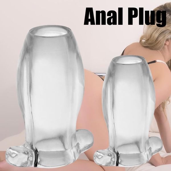 Articoli di bellezza Trasparente Hollow Anal Plug Unisexy Ano Dilatatore Butt Expansion Plg Toy Giocattoli adulti sexy per uomo Donna