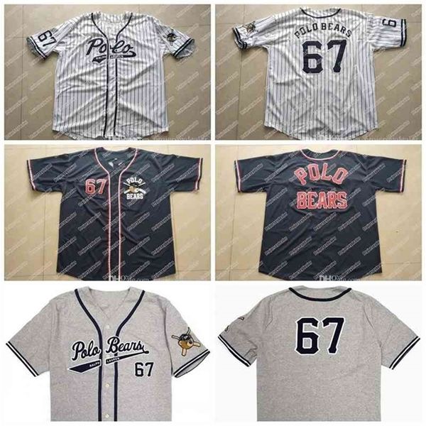 GlaC202 67 Polo Bears New Teddy Bear Maglia da baseball Doppia cucitura Nome e numero Maglie Uomo Donna Gioventù