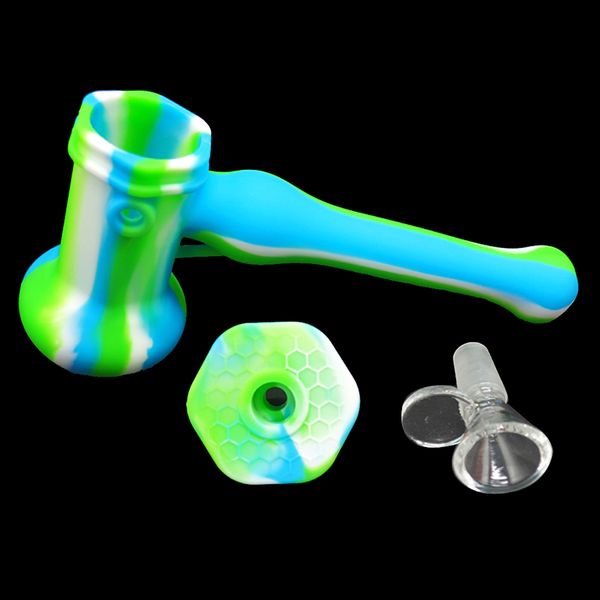 Wasserpfeifen rauchen Silikon Hammerform Wasserpfeife Dab Rig Rauchzubehör