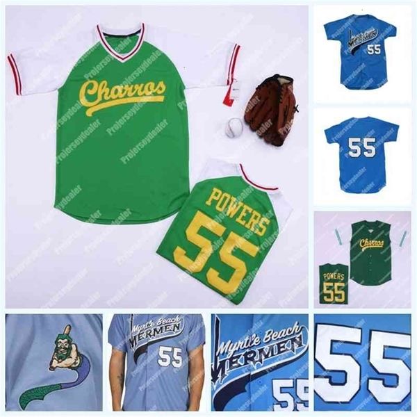 GLAC202 55 Kenny Powers Eastbound e Down Mexican Charros Jersey Mens Movie Baseball Jersey Nome cucitura doppia e numero di spedizione veloce