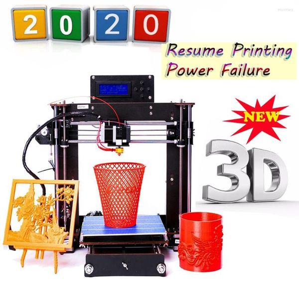 Stampanti Stampante 3D Prusa I3 Telaio in legno Stock ad alta precisione Impressora USA