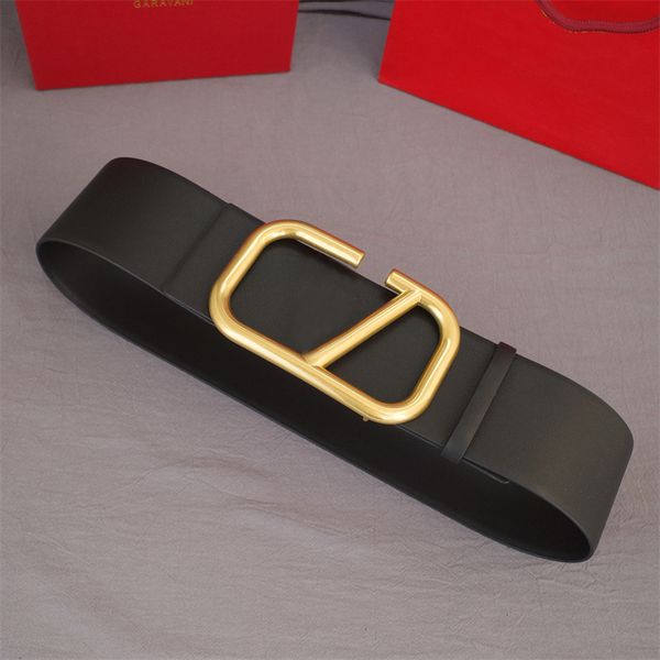 Con scatola Cintura in pelle da uomo di design di lusso da donna Larghezza 7 cm Cinture con lettera Fibbia dorata Cintura di alta qualità Moda