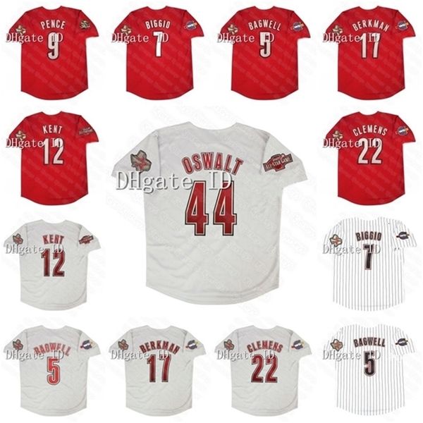 Glanik1 vintage 2005 beyzbol forması craig biggio jeff bagwell roger clemens Lance Berkman Roy Oswalt Hunter pence kent dikişli nakış formaları