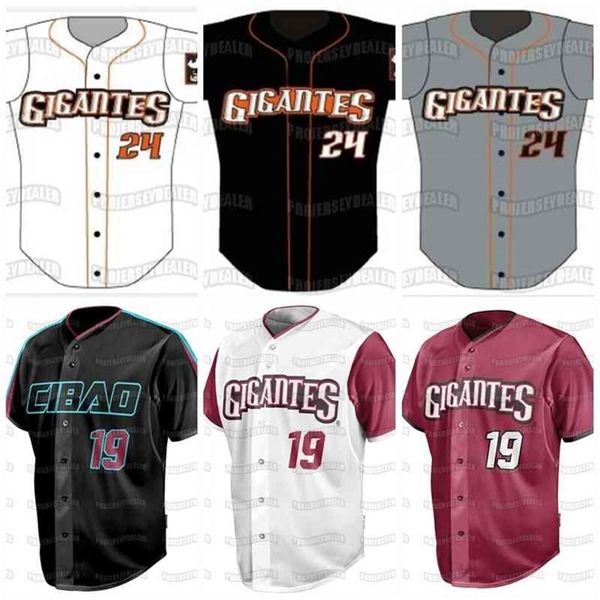 GlaC202 Gigantes Del Cibao LIDOM Dominikanisches Baseballteam, individuelles Baseball-Trikot, gestickter Name, gestickte Nummer, hochwertig, für Herren und Damen, Jugend