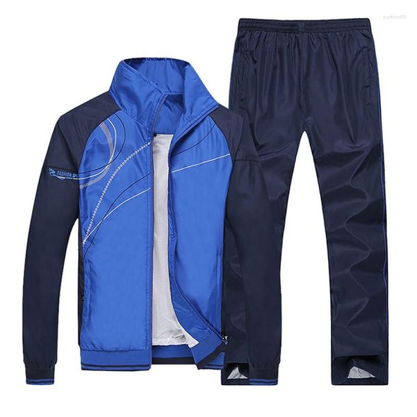 Tute da uomo Set da corsa per uomo Palestra Sportwear Autunno Antivento Sporting Mens Set Training Jogging Tute da jogging Uomo all'ingrosso