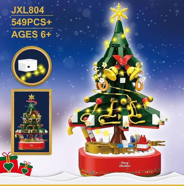 Lepin bloqueia brinquedos sensoriais Papai Noel Claus Small Building Block Weihnachtsgeschenke Crianças adultas montadas Toy Christmas Tree Gifts