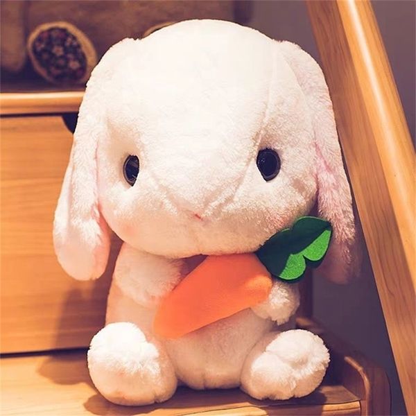 Animali di peluche ripieni 43 cm Simpatico coniglio giocattolo Morbido cuscino Bunny Kid Cuscino bambola Regali di compleanno per bambini Baby Accompagna il sonno 220919