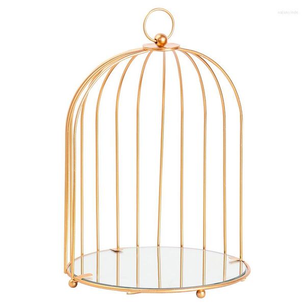 Haken Schmiedeeisen Goldener Vogelkäfig Mehrschichtiges Regal Zuhause Wohnzimmer Schlafzimmer Desktop Kosmetik Lagerregal Nordic Art Makeup Organiz