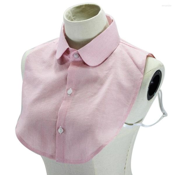 Laço amarra 2022 colarinho falso adulto rosa para mulheres camisa destacável mass falsos blush half top roupas acessórios