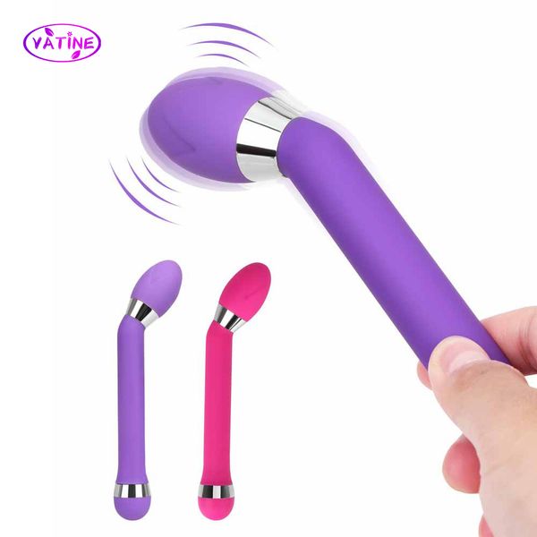 Articoli di bellezza 19cm Stick Vibratori per le donne Clitoride Stimolatore vaginale Butt Plug Palline anali Dildo sottili Masturbatore femminile Giocattoli sexy Erotico