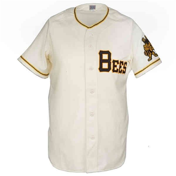 GlaA3740 Salt Lake Bees 1959 Heimtrikot, 100 % genäht, Stickerei, Vintage-Baseball-Trikots, individuell, beliebiger Name, beliebige Nummer