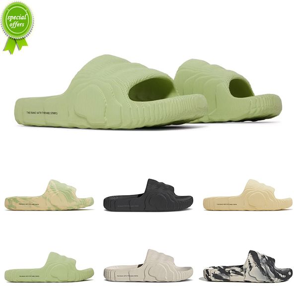 TOP Sandali Donna Adilette Slides Sandali firmati Scarpe da spiaggia Outdoor Mens Magic Lime Desert Sand Green Glow Orange Resin