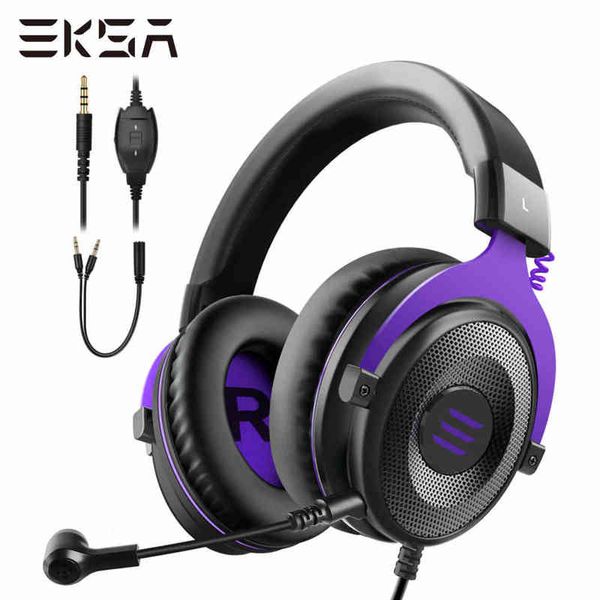Kulaklıklar Eksa Professional Oyun Kulaklığı E900 Stereo Kablolu Oyun Kulaklıkları Kulaklık Oyuncu PS4/Akıllı Telefon/Xbox/PC T220916 için Mikrofonlu