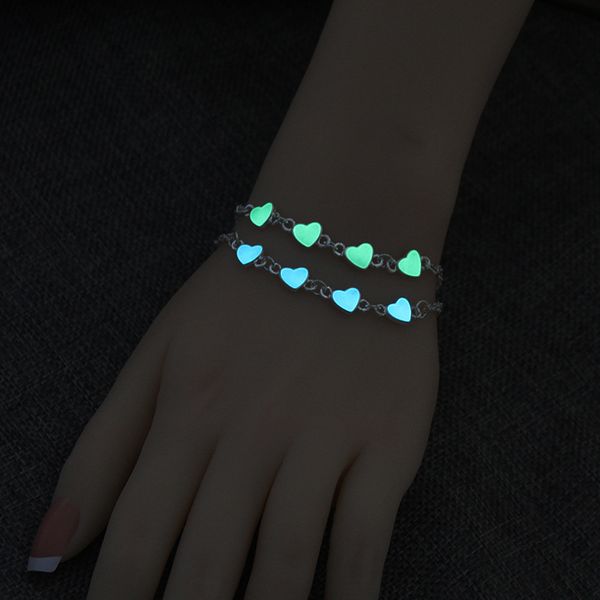 Incandescente in blu scuro luminoso ragazza braccialetto alla caviglia cavigliera fascino stella nappa gioielli per il corpo leggero per regalo di compleanno