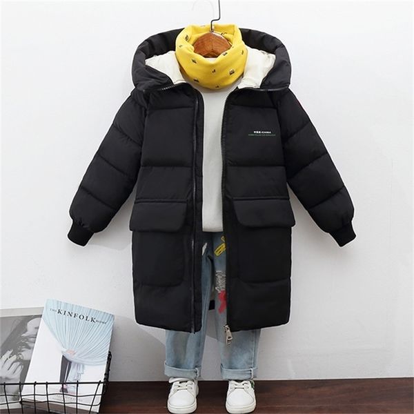 Piumino Ragazzi Giubbotti Ragazze Inverno Bambini Bambino spesso lungo Bambini Capispalla caldo Tuta da neve con cappuccio Cappotto Abbigliamento 220919