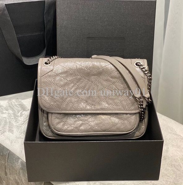 Bolsa de ombro de couro genu￭no de desconto por atacado Bola de bolsa de designer de corpo cruzado de moda