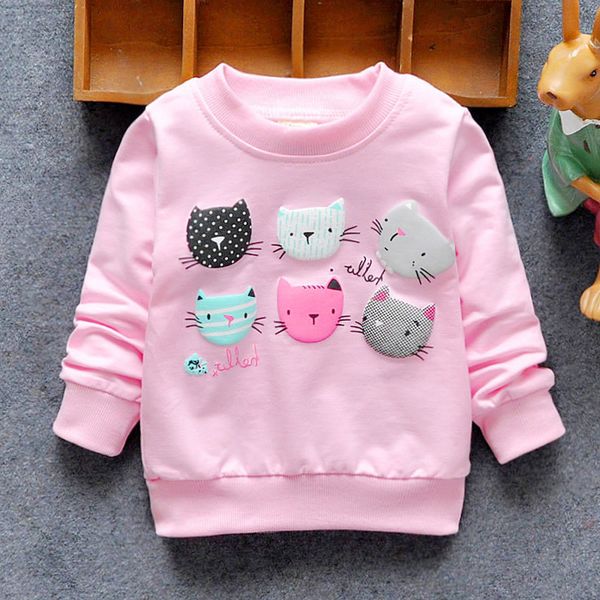 Pullover Arrivo Neonate Felpe Inverno Primavera Autunno Bambini Felpe con cappuccio 6 Gatti Maniche lunghe Maglione Bambini T-shirt Abbigliamento 220919