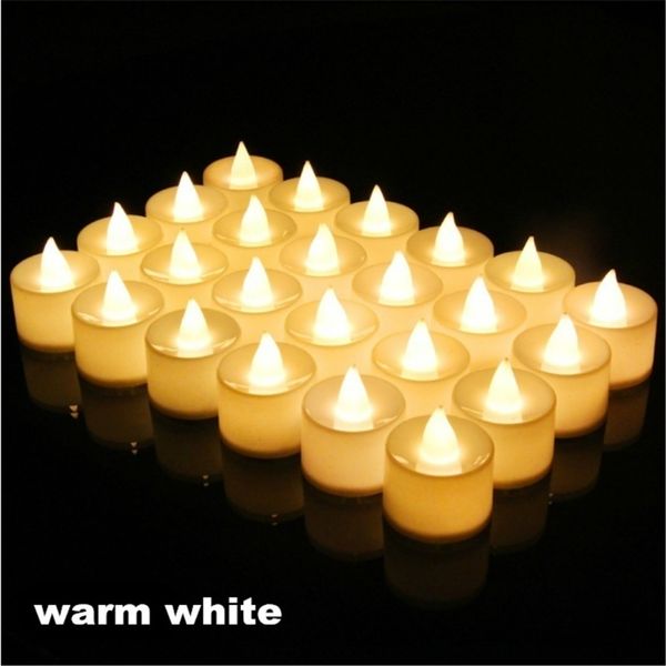 Velas 36 piezas LED blanco cálido Led sin llama con pilas luz de té artificial móvil para fiesta de aniversario de boda 220919