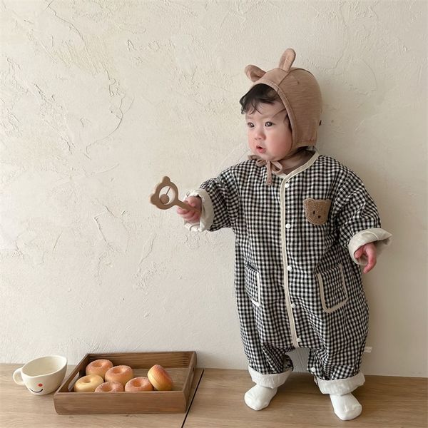 Rompers Baby Longe Infant Bear Gonge Gumnsuit para meninos para meninas menina casual Casual Autumn Fashion Clothes 220919