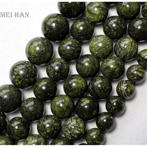 Kristall Meihan natürliche russische Serpentin 6mm 8mm 10m 12mm glatte runde lose Perlen für Schmuckherstellung Design Mode Stein DIY Armband 220916