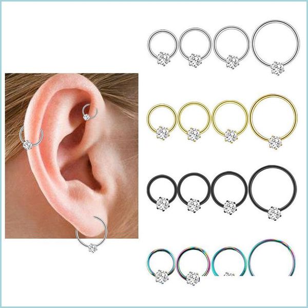 Nasenringe Ohrstecker Neu Großhandel Edelstahl Offene Nase Hoop Ring Ohrstecker Ohr Knochen Nagel Schöner Körper Pierce Schmuck 83 E3 Drop Lieferung 2 Dhhay