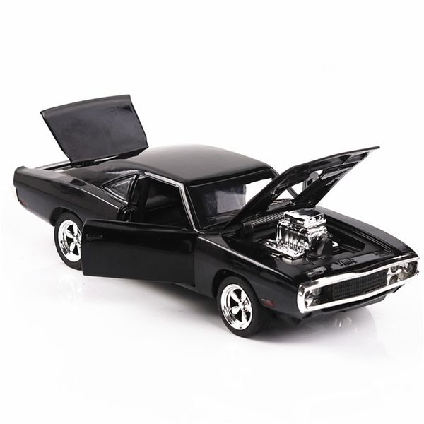 Diecast Model car 1/32 Fonde sotto pressione Veicoli giocattolo the fast and Furious Dodge Car With Sound Light Collection Toys For Boy Children Gift 220919