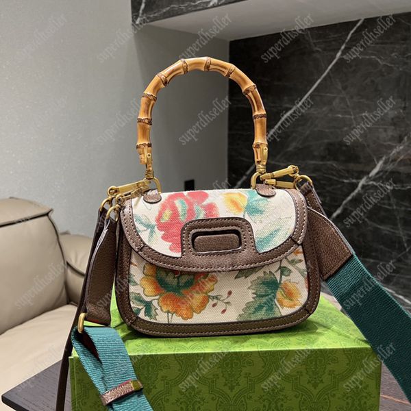 Женские тотационные сумки модные сумочка роскошная дизайнер кросс -кузов мини -мешки с плечами леди кроссбоди из бамбукового ручка.